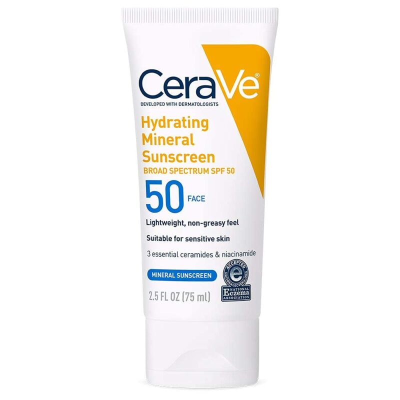 CeraVe 100% Mineral Sunscreen SPF 50 | Face sunscreen With Zinc Oxide & Titanium Dioxide | - Image 5